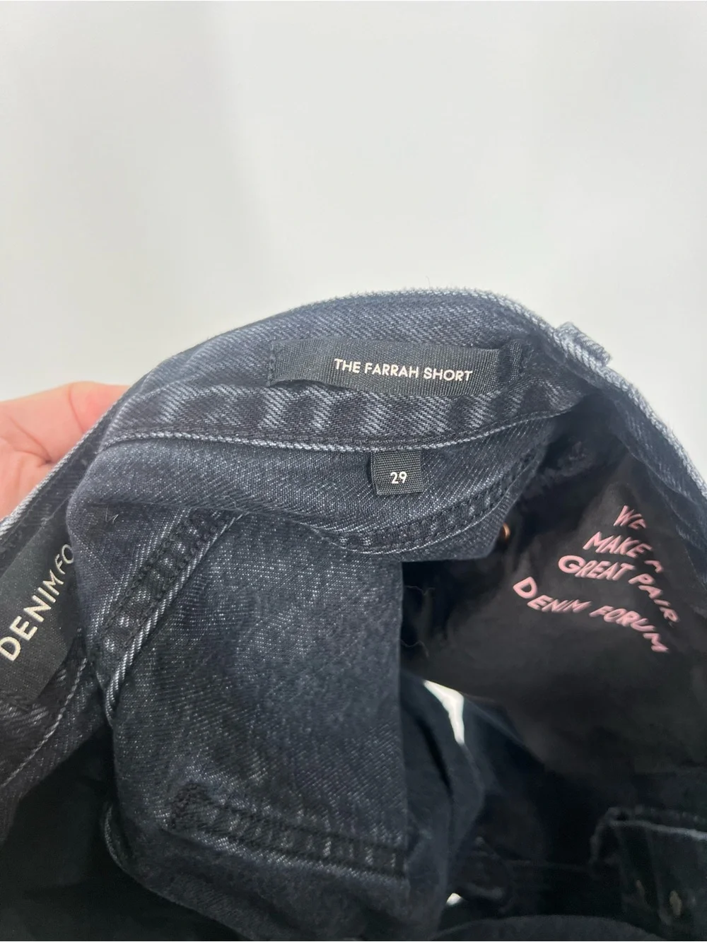 Denim Forum Aritzia The Farrah Denim Shorts Button Fly